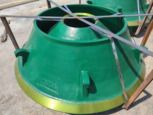 Van de het Granietmantel en Kom van HP300 HP500 van de de Kaakmaalmachine van het Voeringsgraniet Hydraulische de Slijtagedelen